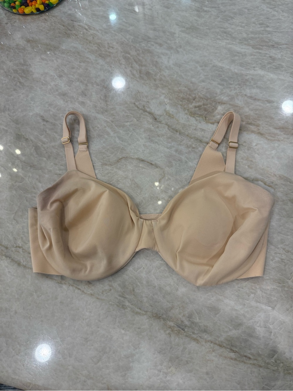 Soma Women's Vanishing Black Unlined Underwire Perfect Coverage Nude Bra 36DD